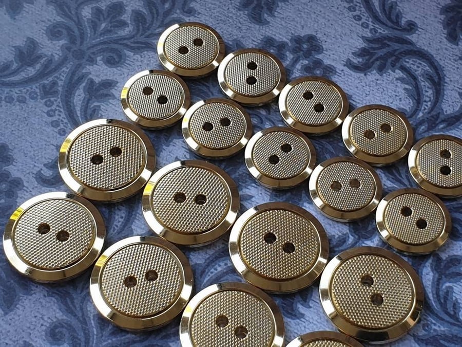 15mm & 21mm Gold Italian Suit Jacket buttons (Matching) 18mm Also now available