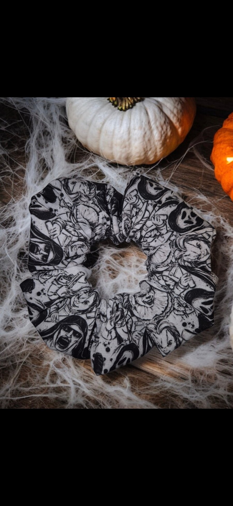 Horror movie hair scrunchies