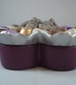 Ceramic Novelty Mice Silver Purple Decorative Jewellery Trinket Box Container. - Image 3