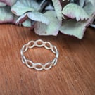Sterling silver loop ring 