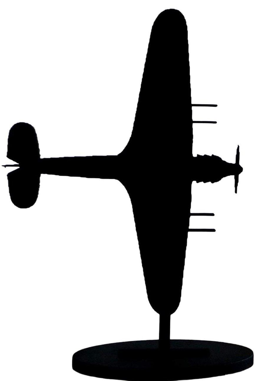 Hurricane world war II aircraft silhouette standing figure 19cm tall