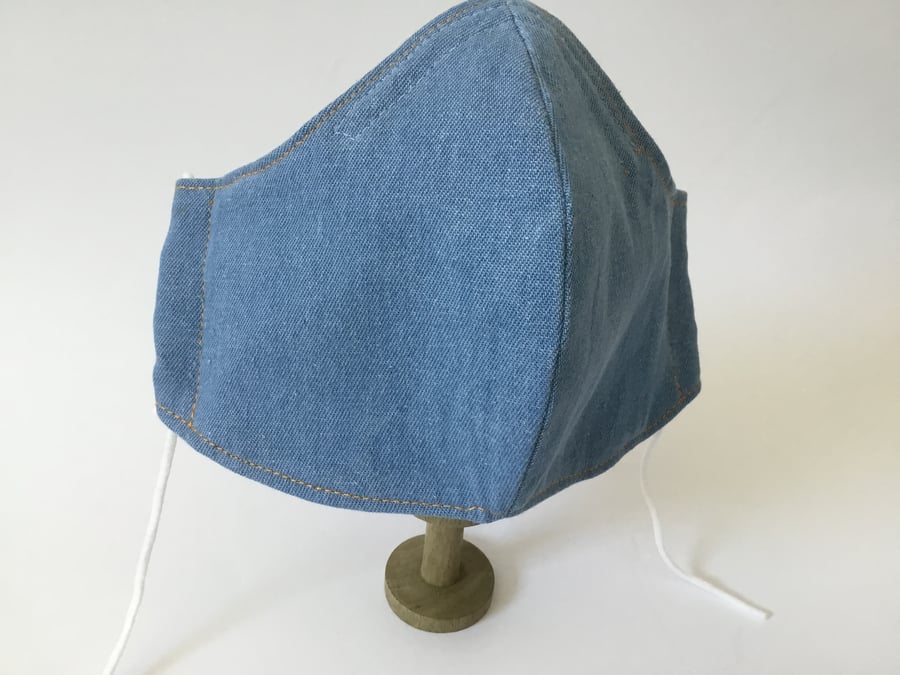 Denim And Liberty Face Covering Mask With Removable Nose Wire 