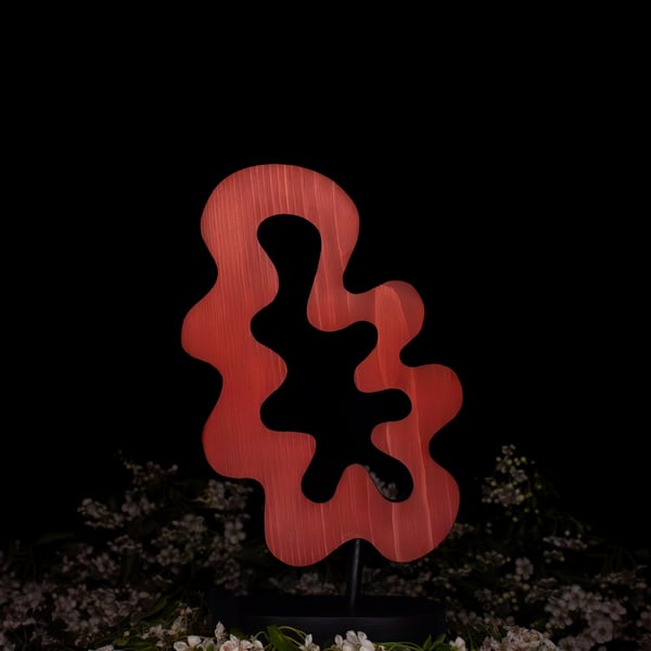 "Flare" - abstract wooden sculpture 