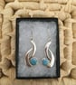 Azure Double Curve Drop Earrings - Image 2