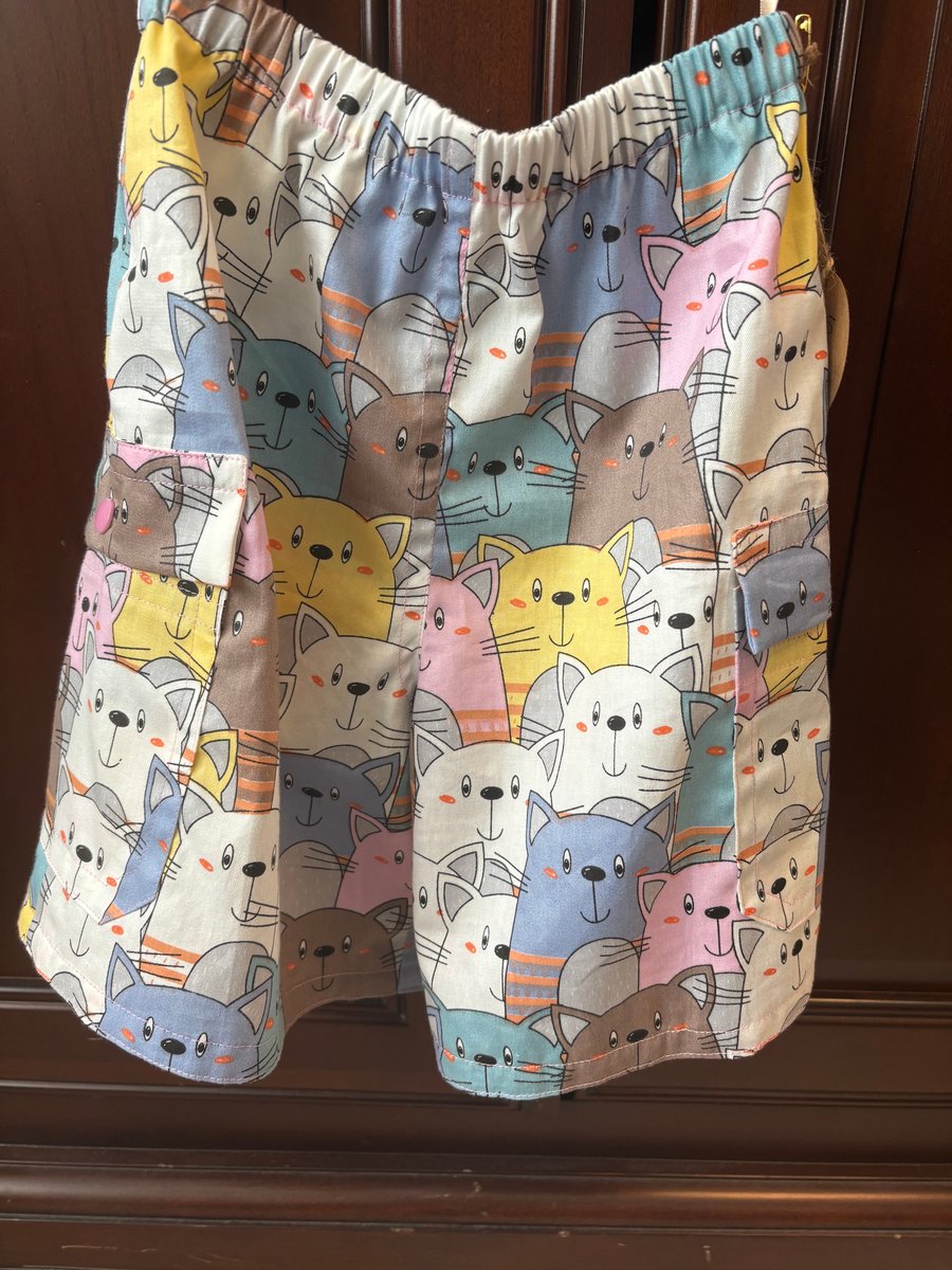 Cat Print Children’s Cargo Shorts