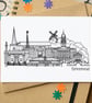 Birkenhead Wirral Skyline Greetings Card - Image 1