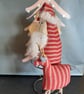 CHRISTMAS FOLKLORE SANTA & REINDEER BED SPRING ORNAMENT MADE TO ORDER - Image 8