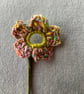 Pretty crocheted flower posy - orange mix - Image 3