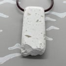 Rectangular copper pearl acrylic pendant with raw edge - I was a kitchen worktop