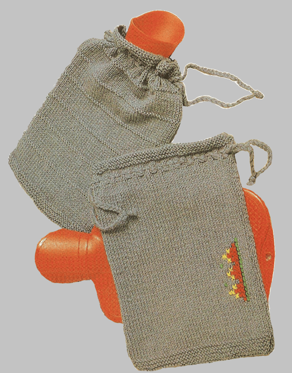VINTAGE KNITTING PATTERN PDF Hot Water Bottle Cover