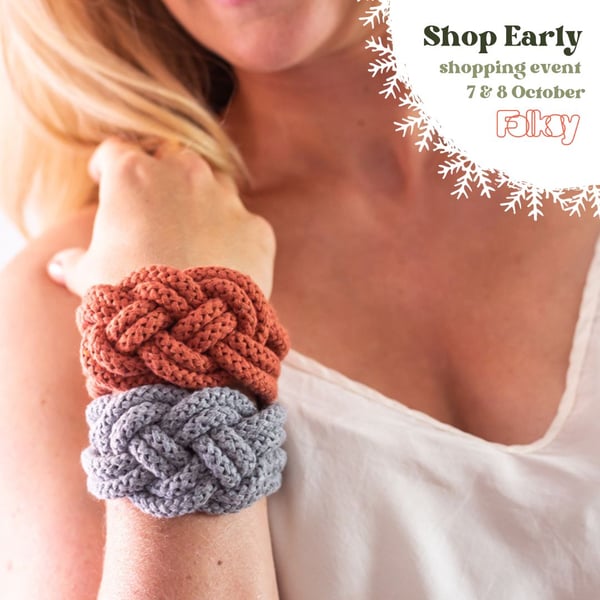 Chunky cotton rope bracelets for women perfect as Christmas gifts 