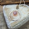 Lilac Amethyst Necklace, Sterling Silver with Copper Fidget Necklace
