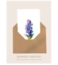 Lavender flowers Greetings Card (QM 335)