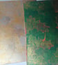 Christmas Gelli Printed Art Greeting Cards Set One Off Holly - Image 7