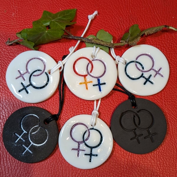 Lesbian double women's symbol Decorations