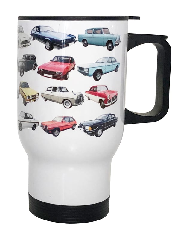 Ford Classic Cars (British) - 14fl oz Stainless Steel Travel Mug