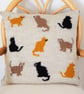 Knitting Pattern for 9 Cats Cushion.  Digital Pattern - Image 1