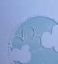 Grandparents Card - Rabbit With Clouds - Aqua - Image 3