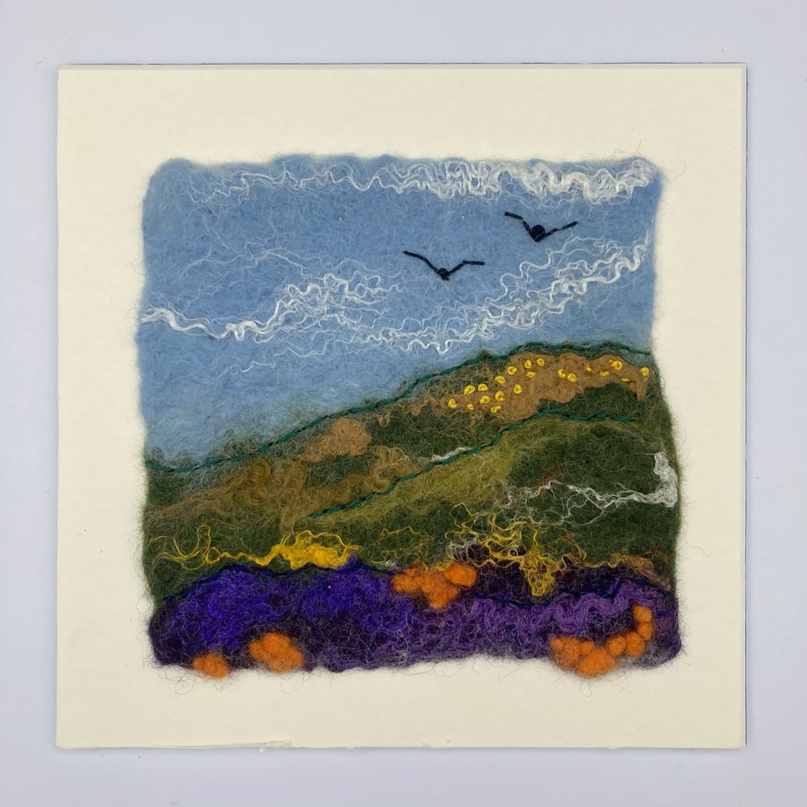 Small felted landscape picture