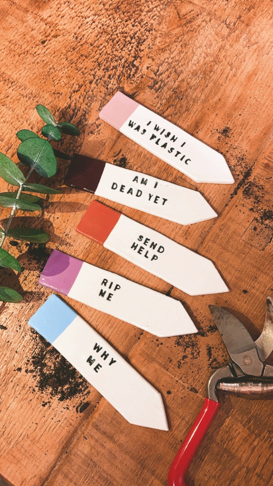 Plant Marker - Plant Tag - Plant Label - Clay Plant Label - Clay Tag