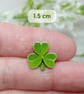 Irish Shamrock Pin, Handmade Wooden Clover Brooch, Lucky Gift - Image 3