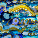 Follow Me - an abstract painting using alcohol ink