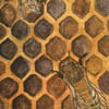 Bees on honeycomb Aceo 