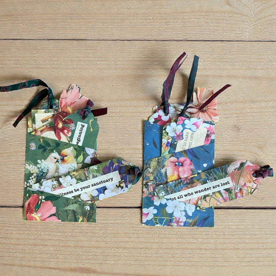 Set of Two Inspirational Positivity Pockets . Affirmation Tags. Positivity Gifts