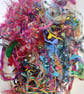 Brightly Coloured Fibre Thread Collage Kit