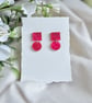Pink Geometric Acrylic Earrings
