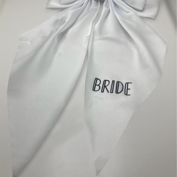 Large white bride bow - hen party wedding morning congratulations gift