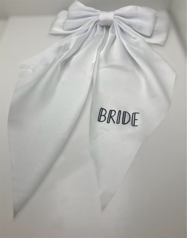Large white bride bow - hen party wedding morning congratulations gift