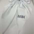 Large white bride bow - hen party wedding morning congratulations gift
