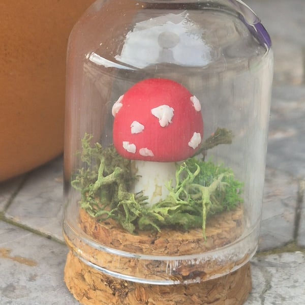 Miniature Toadstool Diorama 