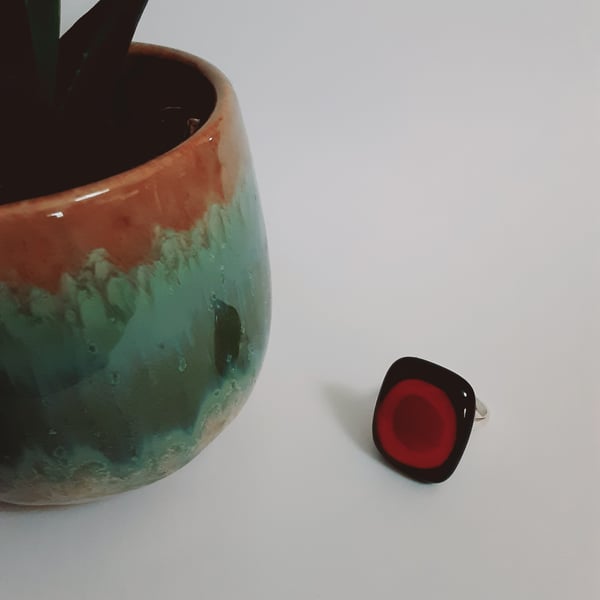 Rothko Inspired Fused Glass Ring