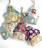 Toadstool Fairy House Hanging Decoration - Fabric Mushroom with Strawberries - Image 8