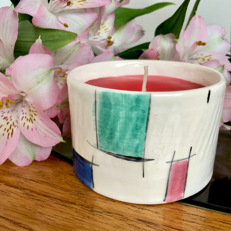 Ceramic candle - Red