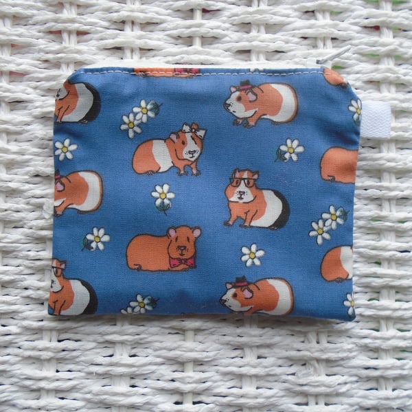 Blue Guinea Pig Coin Purse or Card Holder 