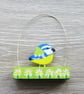 Blue tit ornament, hanging bird decoration. - Image 1