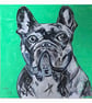 Pug life - 6in x 6in painting 