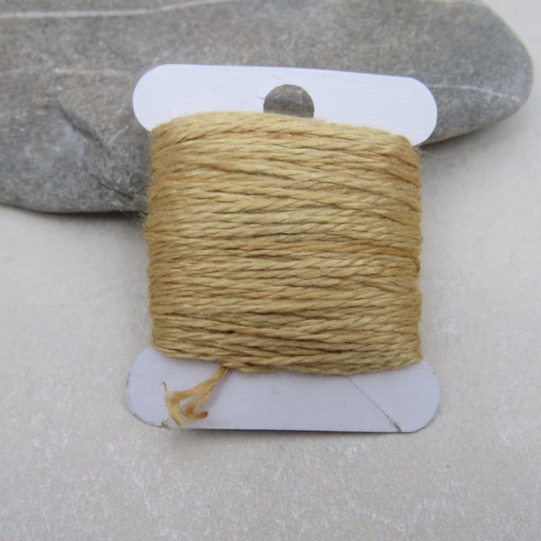 15m Natural Dye Dark Old Gold Pure Silk Embroidery Thread