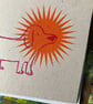 Dog star card -screen print card by Jo Brown Happy Tomato - Image 3