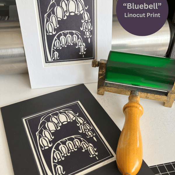 Linocut Print - "Bluebell"