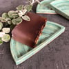 Ceramic soap dish - verdigris green