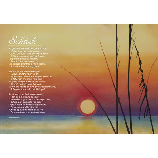 13 - 'SOLITUDE' TYPOGRAPHICAL POETRY POSTER