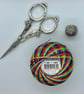 Tatted Rainbow Fish Earrings - Image 2
