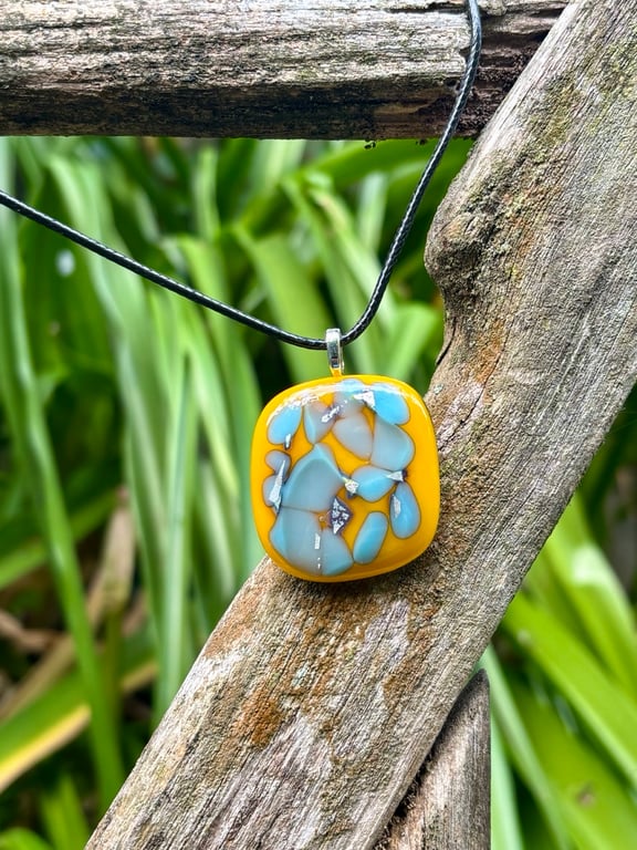 Handmade Reactive Glass Pendant