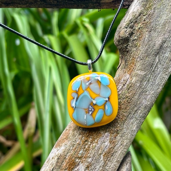 Handmade Reactive Glass Pendant