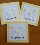 Pack of 3 Mini Blank Cards - Yellow Button Flowers and Sequins - Image 10