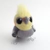 Tufty Cockatiel Pet Bird Needlefelted Tweet